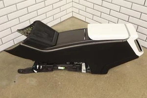 2021-2023 Tesla Model S Plaid Front Center Console Carbon Trim OEM (Black/White) - Picture 1 of 23