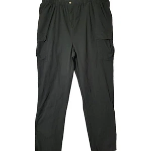 Kingsize Herren Cargohose Größe 2XL 38 schwarz elastische Taillenkrawatte vorne Baumwolle - Bild 1 von 11