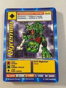 LOT OF 4 OGREMON 04 CHAMPION LEVEL Bandai Digimon Trading Card Series 1999 - Picture 1 of 1