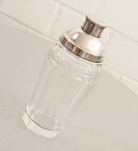 Coctelera de cristal noble con Theodor Müller 800 montura de plata alrededor de 1910 - Imagen 1 de 7