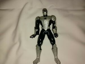 TOY BIZ 1994 BLACK AND SILVER ARMORED SPIDER-MAN ACTION FIGURE