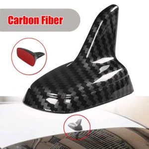1x Antena de techo de aleta de tiburón de fibra de carbono negra para automóvil accesorios exteriores - Imagen 1 de 12