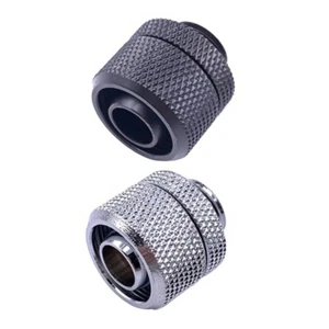 Compression Fitting for Soft Tubing,Straight Joint 10/13mm (G1/4 ")Black Silver - Afbeelding 1 van 9