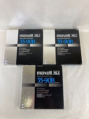 Maxell XLI 35-90B Hi-output Extended Range Low Distortion 7  Reel To Reel Tapes • 11.65€