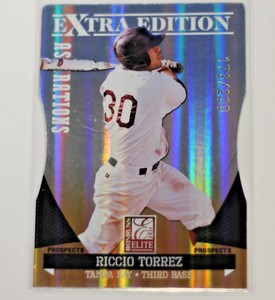2011 PANINI DONRUSS EXTRA EDITION BASEBALL RICCIO TORREZ TAMPA BAY #'d/200   C7