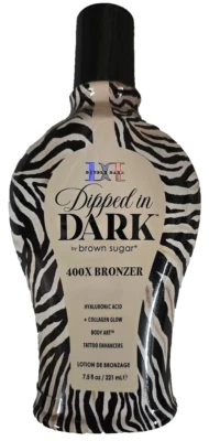 Brown Sugar Dipped in Dark Tanning Lotion 7.5 oz Double Dark 400X Bronzer Indoor - Image 1 of 3