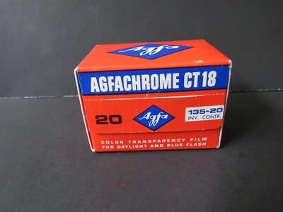 FROZEN Sealed AGFACHROME CT 18 Color Transparency 35mm Film 135-20 Expired 1/69 - Image 1 of 3