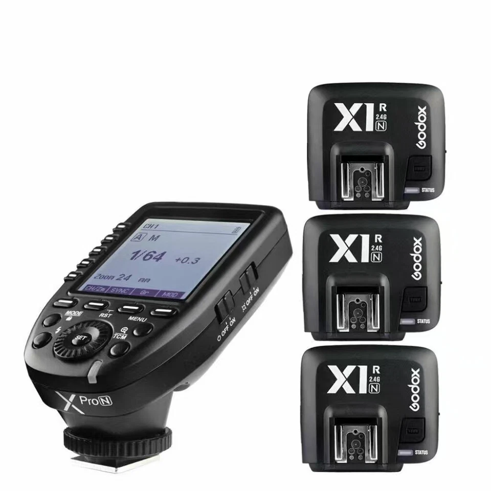 Godox XPro-N 2.4G TTL Transmitte X1R-N Receiver For Nikon D5300 D5200 D3200 D750