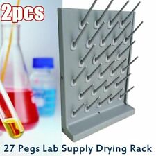 New 27Pegs Laboratory Drying Rack Wall Mounted Cleaning Equipment Polypropylene