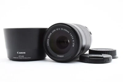 [N MINT] Canon EF-S 55-250mm f/4-5.6 IS STM AF ZOOM Lens Black From JAPAN - Image 1 of 4