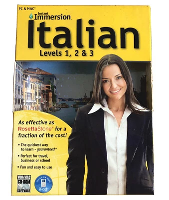 Instant Immersion Italian: Levels 1, 2, & 3, 9 CD Set Brand New - Image 1 of 2
