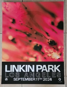 LINKIN PARK POSTER FORUM LOS ANGELES 2024 WORLD TOUR FROM ZERO XXX/300 - Picture 1 of 1
