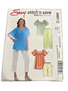 McCall's Stitch 'N Save M6012 Pull On Shorts, Pants, Top Pattern Size 8-16 - Picture 1 of 2