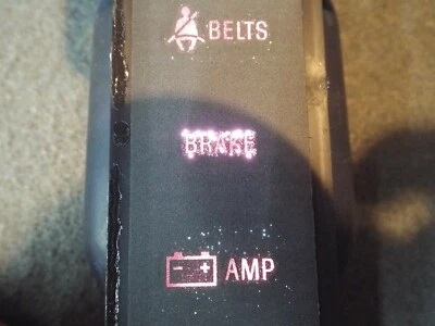 Lente de lámpara de advertencia 1987 1988 1989 Ford Mustang cuadro de instrumentos - correas de amplificador de freno Foto 1 de 4