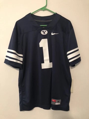 Zach Wilson Nike Dri Fit Football Jersey #1 Size M BYU Cougars Cover