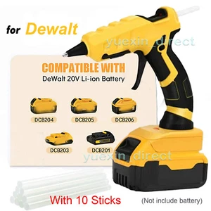 Cordless Hot Melt Glue Gun For Dewalt 20V Max Battery Crafts & Tools DIY Tool US - Picture 1 of 12