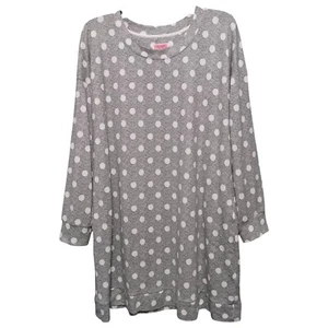 Kate Spade New York Polka Dot Jersey Long Sleeve Nightshirt Women Size Large L - Picture 1 of 10