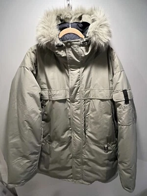 Columbia Winter Down Parka Mens XXL Tan/Beige Faux Fur Detachable Hood EUC - Image 1 of 4