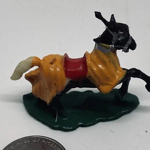 Vintage English Medieval Knight's Horse in Battle Dress, 2" Long, No Markings - Picture 1 of 5