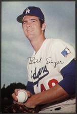 1971 Ticketron Bill Singer - Los Angeles Dodgers Player of the Week - VG-EX