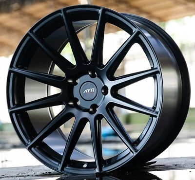 Alufelgen 19 Zoll 02 für Cadilac BLS Fiat 500x Croma Saab 9-3 9-5 5x110 schwarz - Bild 1 von 4