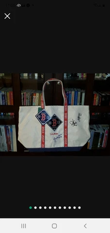 SIGNED Boston Red Sox 2013 World Series Champs, L.L. Bean Tote Bag Fenway Tarp Cover