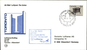 LUFTHANSA Erstflug TORONTO - DÜSSELDORF Canada Briefmarke Stamp 1983 1st flight - Bild 1 von 2