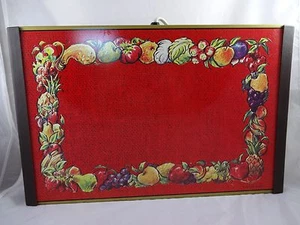 Vintage WARM O TRAY Red Warming Tray Salvatore Puglisi Fruit Design Rare Color - Picture 1 of 7