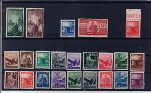 Italia repubblica 1945 ordinaria serie democratica MNH certificato Bolaffi - Foto 1 di 3