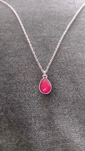 Sterling silver Ruby Necklace - Picture 1 of 3