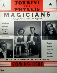 C940 Póster TORRINI PHYLLIS Mago MÁGICO ILUSIONISTA MAGOS HOCUS POCUS - Imagen 1 de 1
