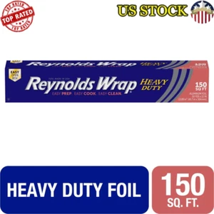 Heavy Duty Aluminum Foil Roll 150sqft Easy Tear Extra Strong Cooking Baking New - Picture 1 of 9