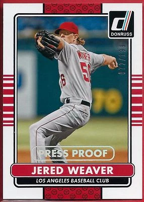 Jered Weaver 072/199 prueba de prensa 2015 Donruss #103 CSU - San Diego Padres Foto 1 de 3