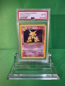 1999 POKEMON GERMAN BASE SET SIMSALA HOLO (ALAKAZAM) 1/102 1ST ED PSA 8 - Picture 1 of 2