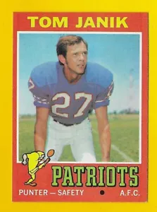 64489 1971 Topps #82 Tom Janik PATRIOTS EX/MT-NM - Foto 1 di 3