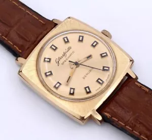 Legendare GUB GLASHÜTTE Spezimatic Kal.74 Armbanduhr 1975 26 Steine - Picture 1 of 9