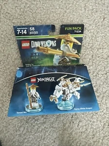 LEGO Dimensions NINJAGO Sensei Wu & Flying White Dragon Fun Pack #71234 damage - Picture 1 of 4