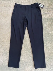 NWT Under Armour Pants Youth L Black Matchplay Tapered Leg YL Adjustable 1361772 - Picture 1 of 8
