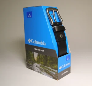 Columbia Herren 100% Büffelleder Gürtel, Schwarz Große 36-38 - Bild 1 von 5