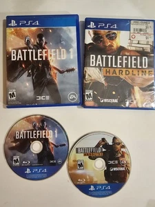 Sony PlayStation 4 Games Lot Battlefield Hardline And Battlefield 1 - Picture 1 of 2