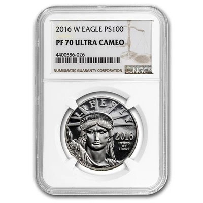 2016-W 1 oz Proof American Platinum Eagle PF-70 NGC - Image 1 of 3