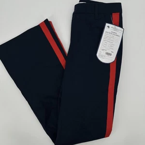 Pantaloni Outerknown donna 4 Navy Avery pantaloni militari rosso righe laterali campione - Foto 1 di 13