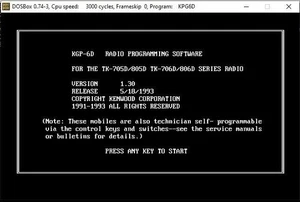 Kenwood TK-705D 805D Programming Software (DOS) KPG-6D CD - Picture 1 of 2