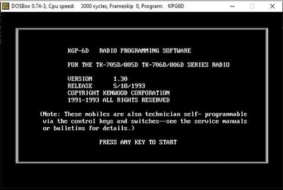 Kenwood TK-705D 805D Programming Software (DOS) KPG-6D CD - Image 1 of 2