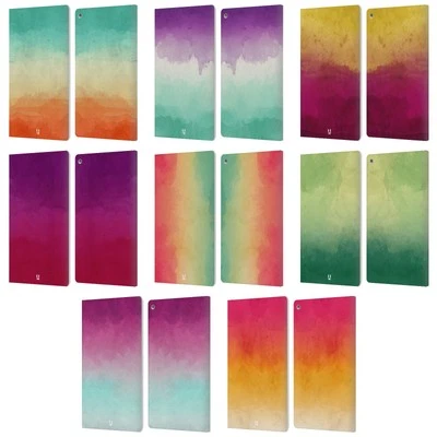 HEAD CASE DESIGNS WATERCOLOURED OMBRE LEATHER BOOK WALLET CASE FOR AMAZON FIRE - Image 1 of 4