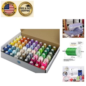 Complete 63 Color Polyester Thread Collection - Ideal for Embroidery Projects - Picture 1 of 9
