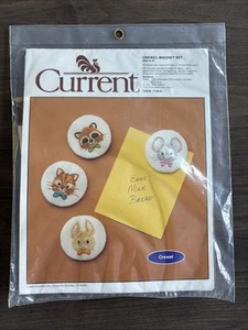 Set magneti Crewel attuali vintage 1982 7199-6 gatto coniglietto topo procione *NUOVO* - Foto 1 di 3