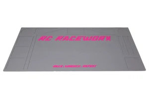 RC Raceworx Original Pit Mat 18x36 - Gray and Pink - Picture 1 of 7