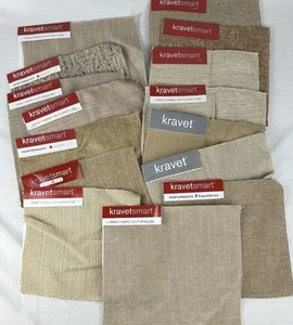 Kravet Sample Swatch Lot Of 15 Upholstery Fabric Smart Neutral Beige - Picture 1 of 1