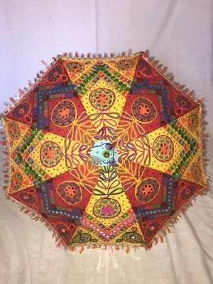 Indian sun parasol wedding umbrella, hand embroidered - Image 1 of 4